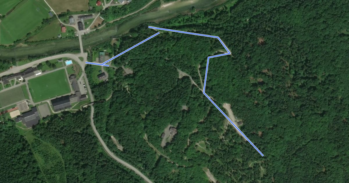 Маршрут S210 Access zu den Trails via Forststraße на спутниковом снимке