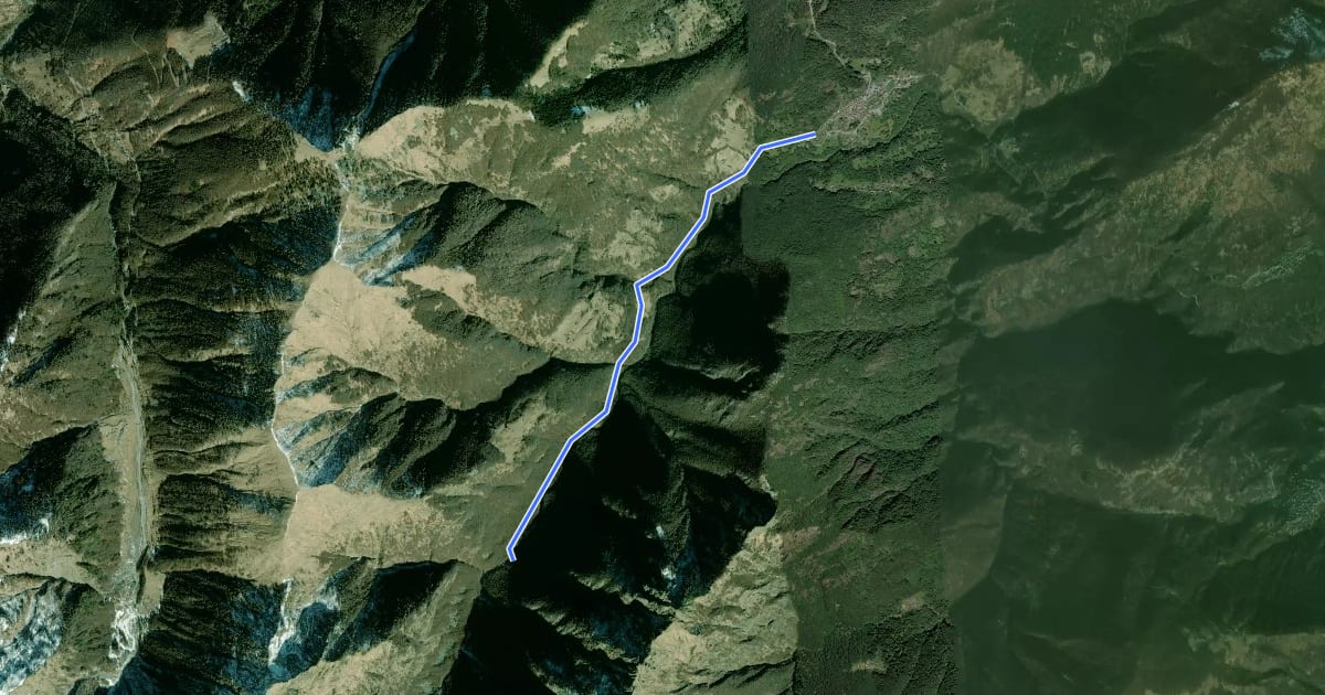 Маршрут S29a - Finero - Ponte del Pilin на спутниковом снимке