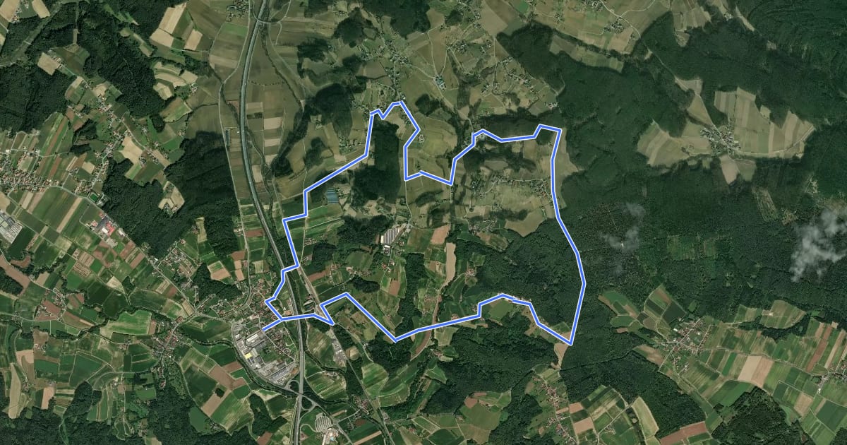 Маршрут S3 Sebersdorfberg Weg на спутниковом снимке
