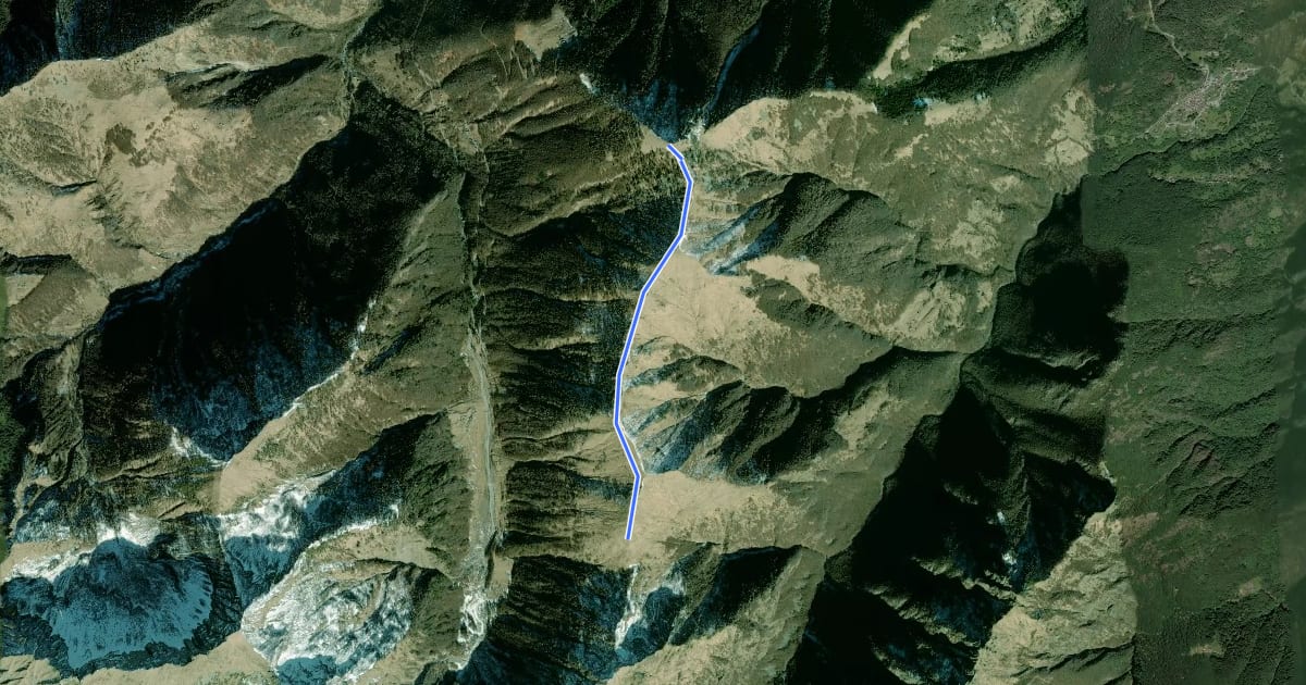 Маршрут S31a - La Cima - Passo Forcola на спутниковом снимке