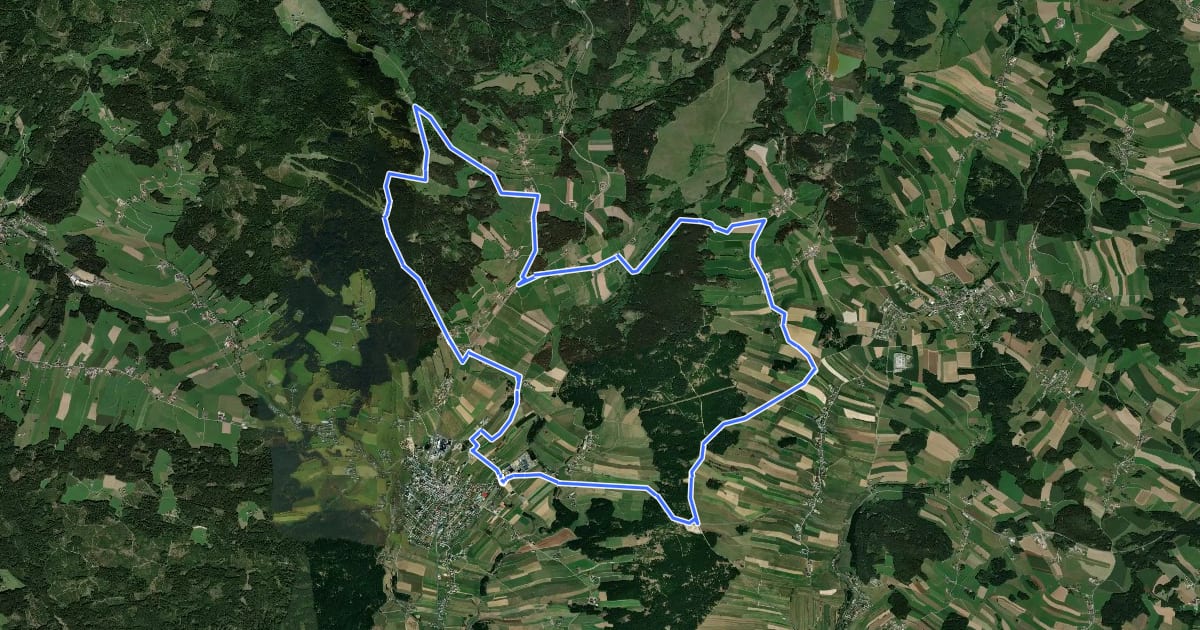 Маршрут S4, Miesenwald Runde на спутниковом снимке