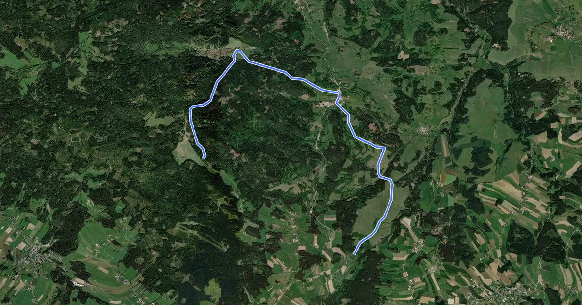 Маршрут S7 Studánky Runde CZ на спутниковом снимке