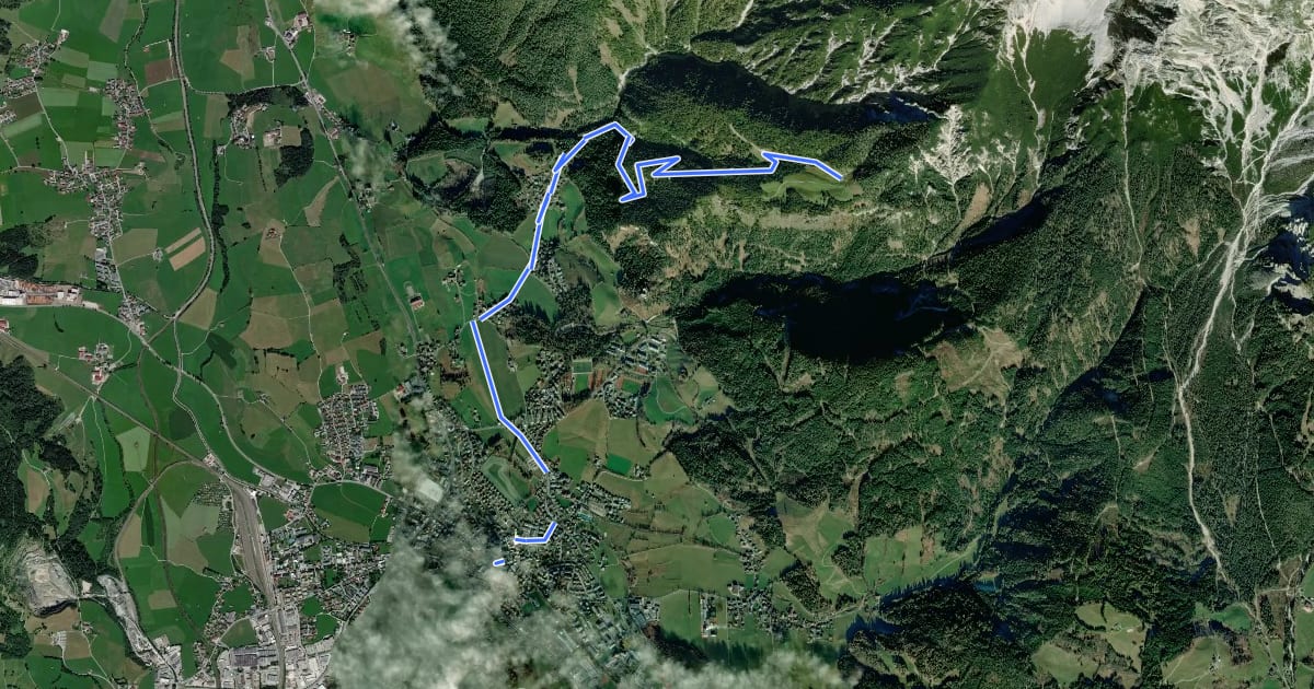 Маршрут SA 01 Steinalm-Tour на спутниковом снимке