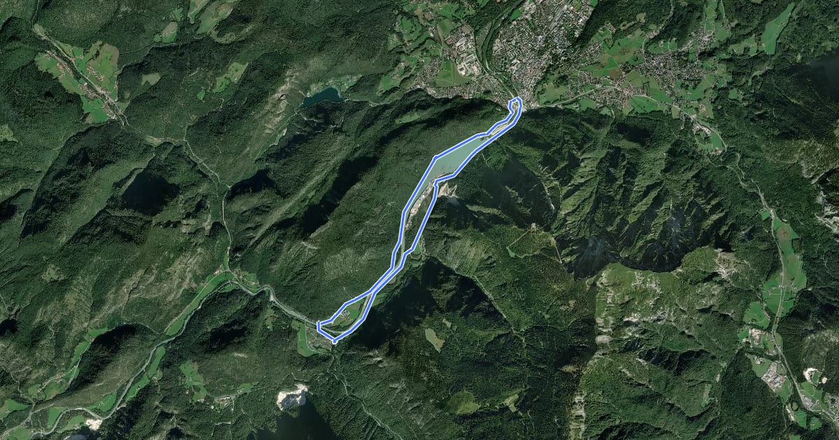 Маршрут Saalachseerundweg на спутниковом снимке