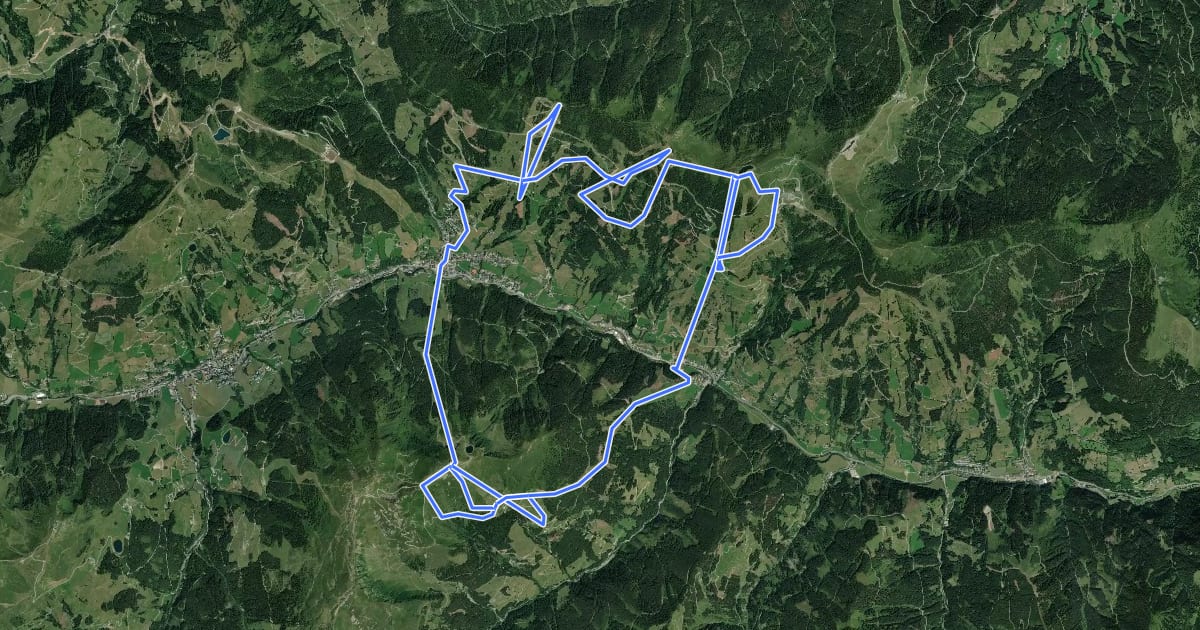 Маршрут Saalbach-Runde на спутниковом снимке