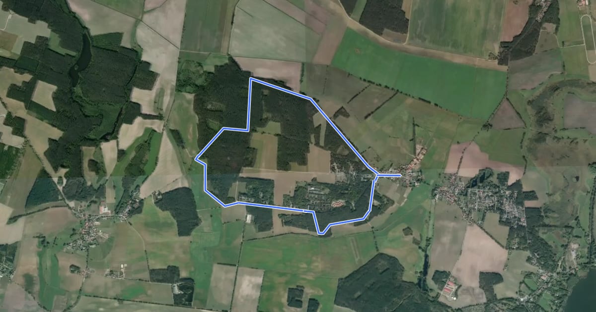 Маршрут Saalower Höllenbergweg на спутниковом снимке
