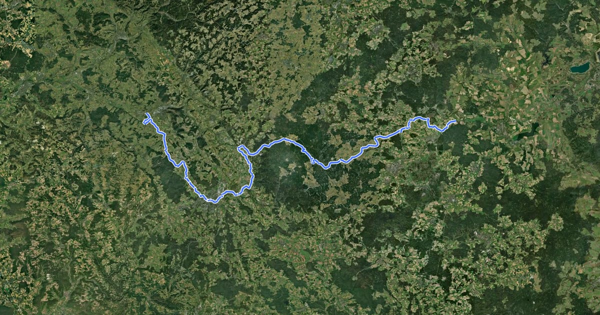 Маршрут Saar-Mosel-Main [Kulmbach - Schirnding] на спутниковом снимке