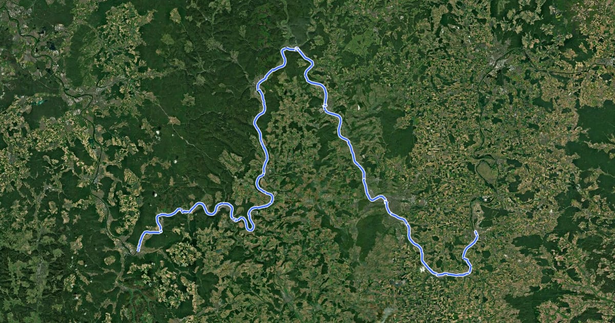 Маршрут Saar-Mosel-Main [Miltenberg - Kitzingen] на спутниковом снимке