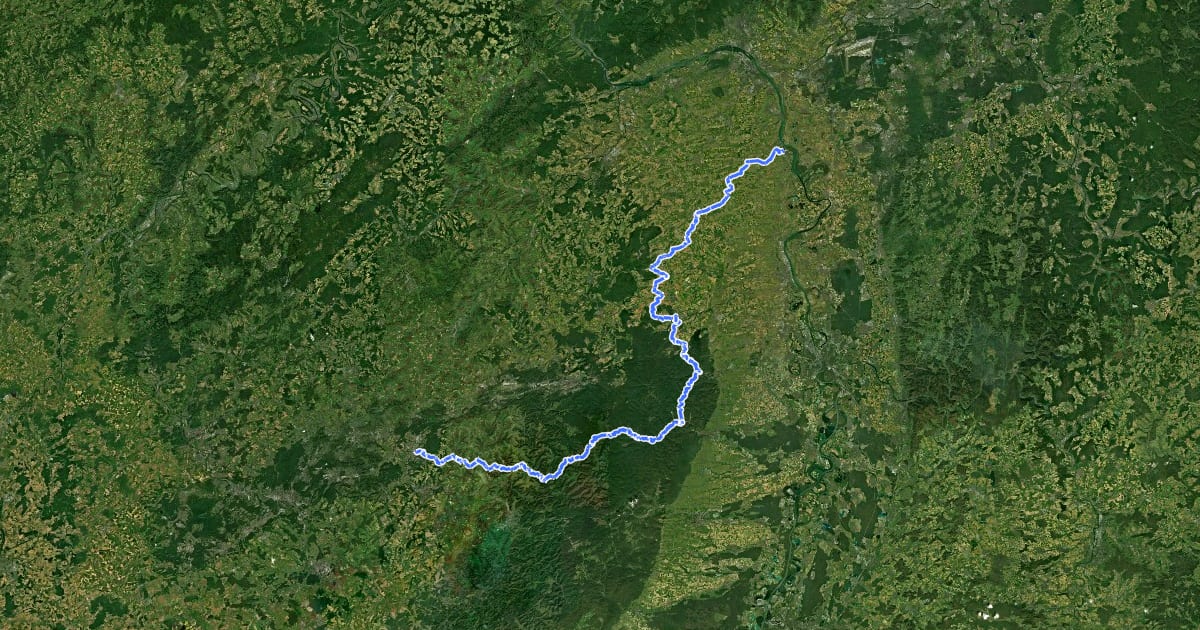 Маршрут Saar-Rhein-Main-Weg Teil 1 на спутниковом снимке