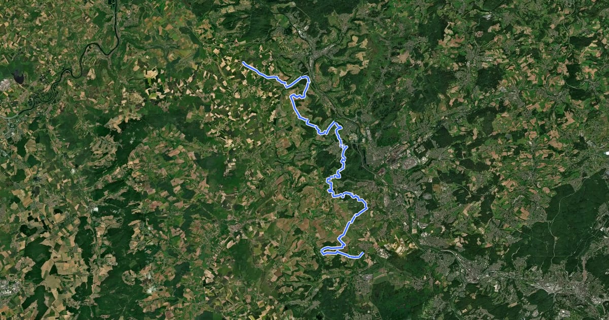 Маршрут Saargauwanderweg на спутниковом снимке