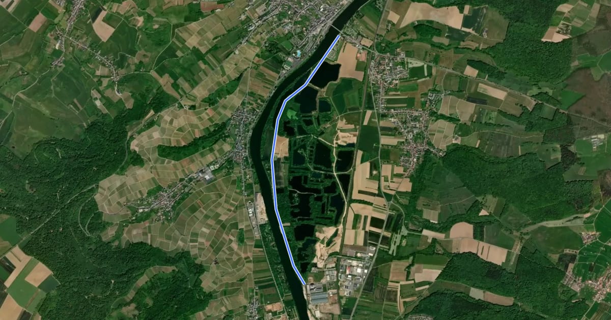Маршрут Saarland-Rundwanderweg Moselgauschleife на спутниковом снимке