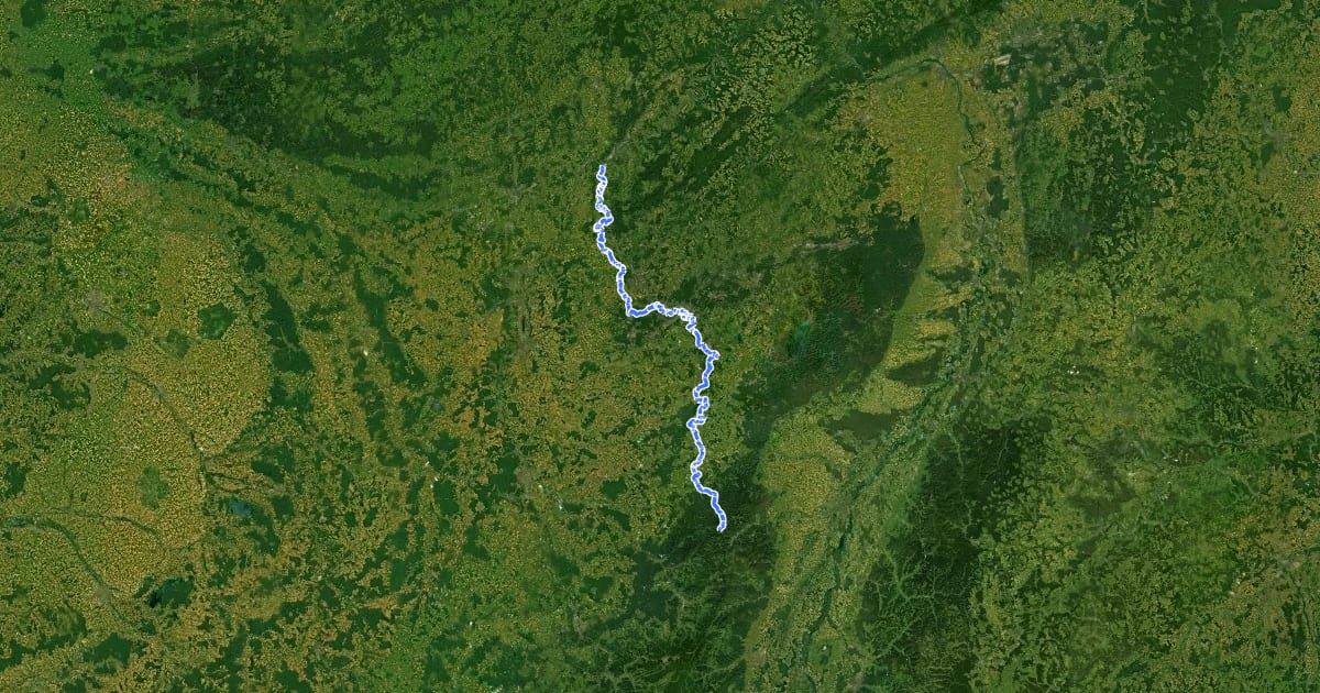 Маршрут Saarwanderweg / Sentier de la Sarre на спутниковом снимке