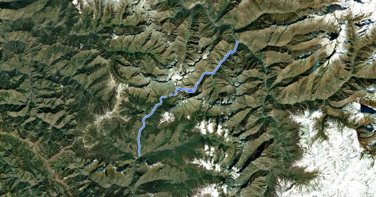 Маршрут Sach Pass на спутниковом снимке