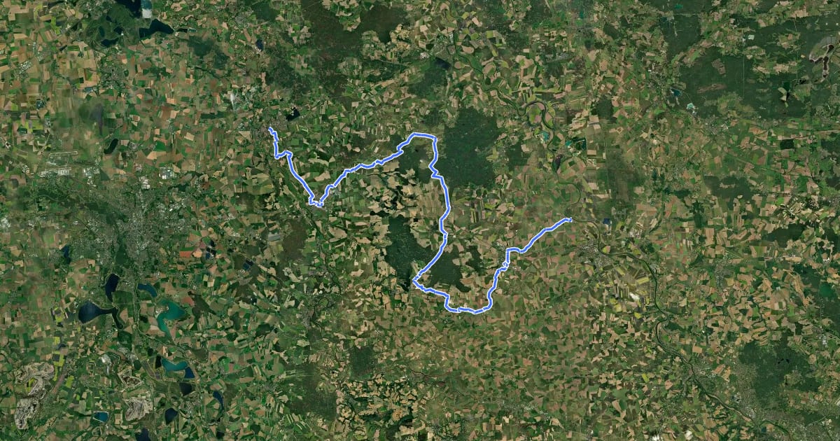 Маршрут Sachsen-M [Abschnitt C] Strehla-Eilenburg на спутниковом снимке
