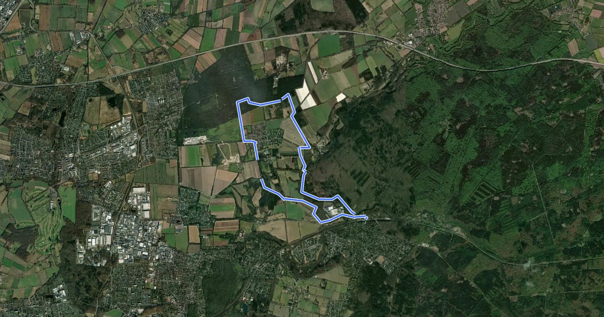 Маршрут Sachsenwald Wanderweg 3: Der Königsweg на спутниковом снимке