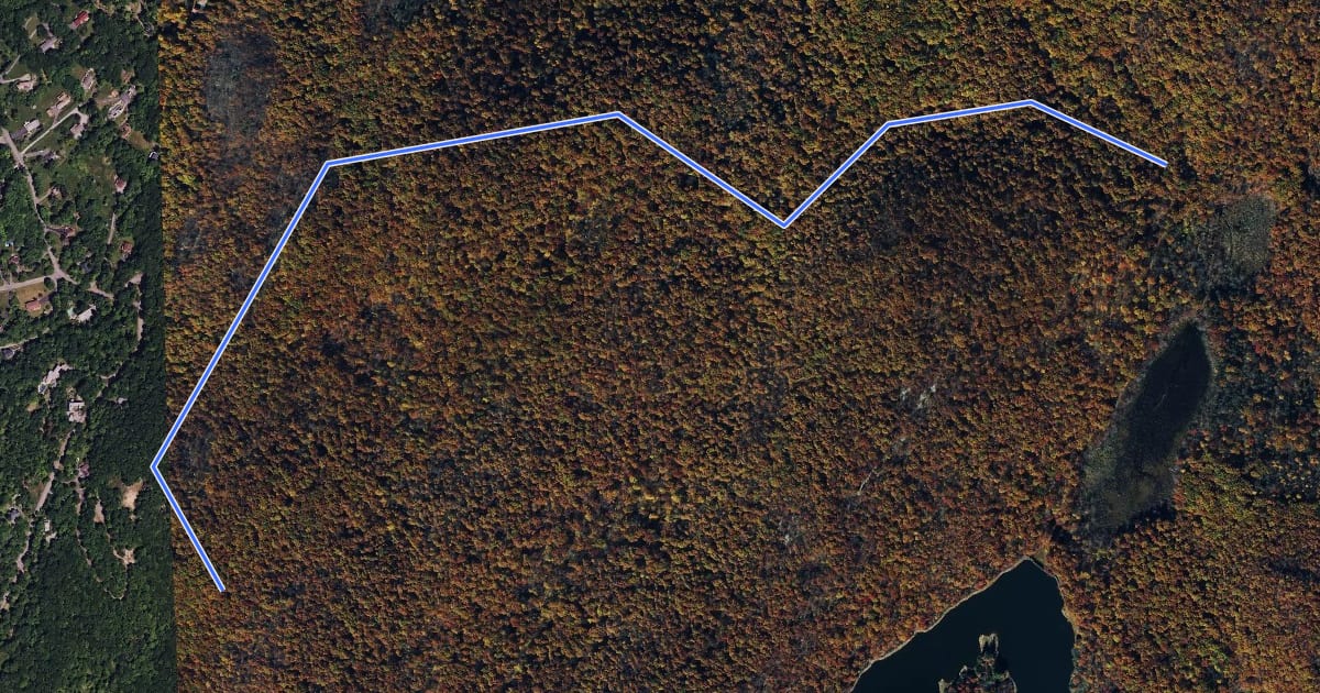 Маршрут Sackett Trail на спутниковом снимке