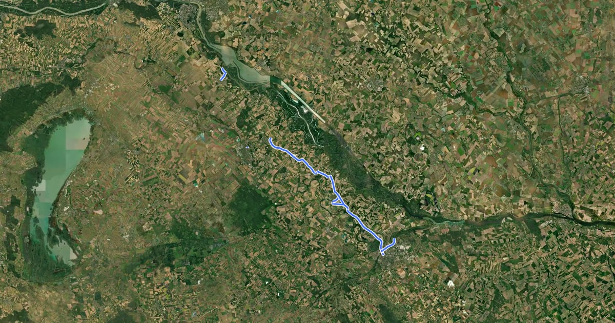 Маршрут SacraVelo (Győr-Moson-Sopron megye) на спутниковом снимке