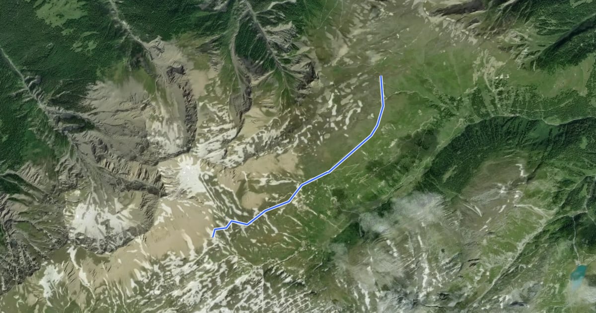 Маршрут Saflischpass - Furggerchäller на спутниковом снимке