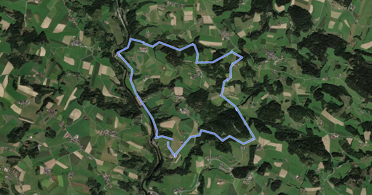 Маршрут Sagen- und Mythenwanderweg на спутниковом снимке