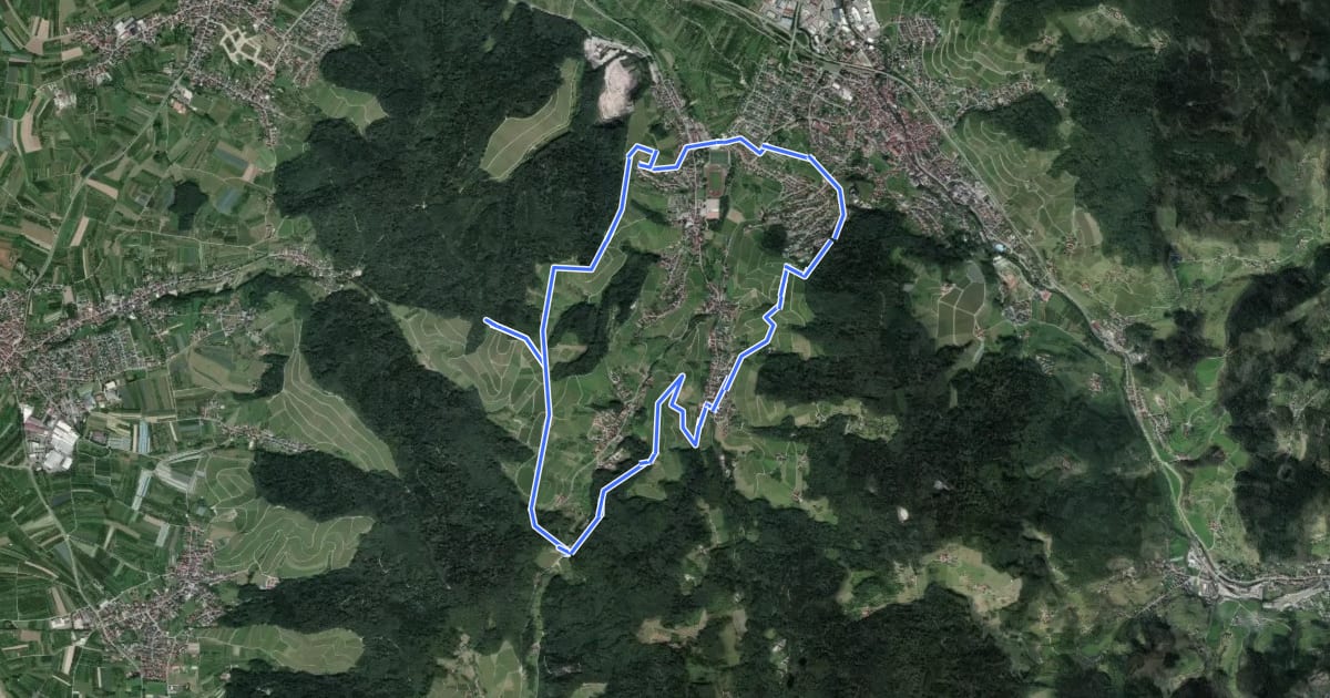 Маршрут Sagenrundweg Kutzenstein на спутниковом снимке