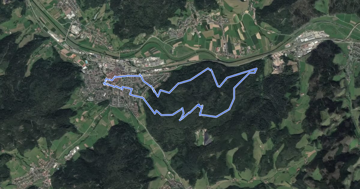 Маршрут Sagenrundweg Teufelskanzel на спутниковом снимке