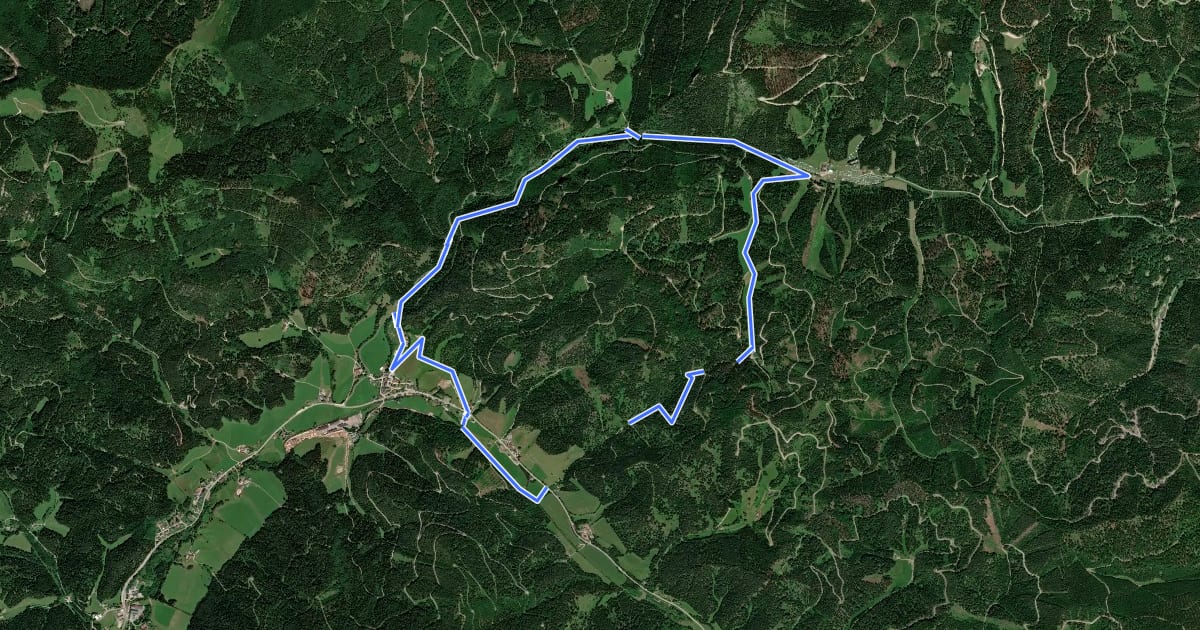 Маршрут Sagenumwobener Tümpflweg на спутниковом снимке