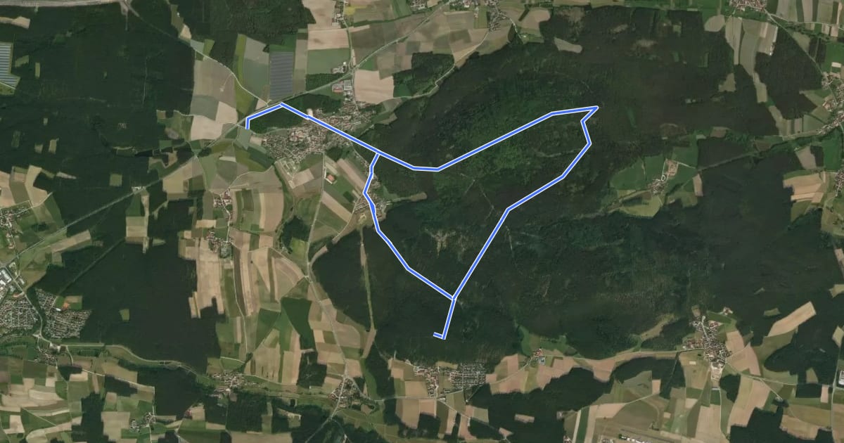 Маршрут Sagenwanderweg Kammersteinschleife на спутниковом снимке