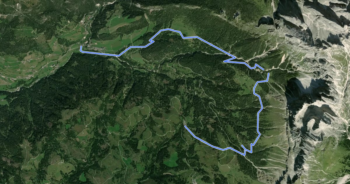 Маршрут Sagenweg на спутниковом снимке