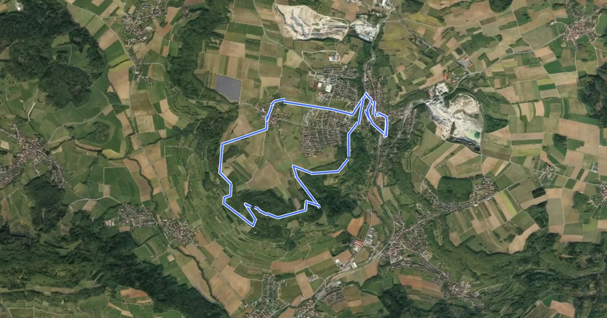 Маршрут Sagenweg Gräfenberg на спутниковом снимке