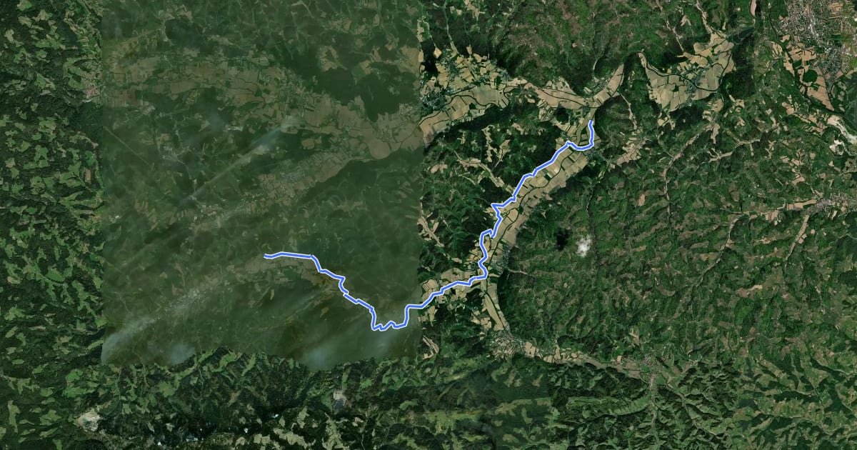 Маршрут Saggautalradweg на спутниковом снимке