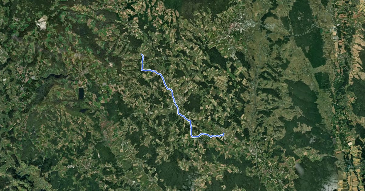 Маршрут Saifentalradweg на спутниковом снимке