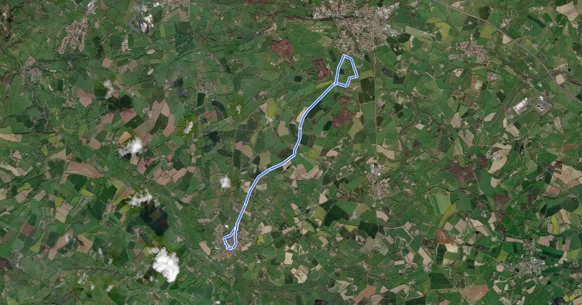 Маршрут Saint-Amant-sur-Sèvre Mauléon Saint-Amant-sur-Sèvre на спутниковом снимке