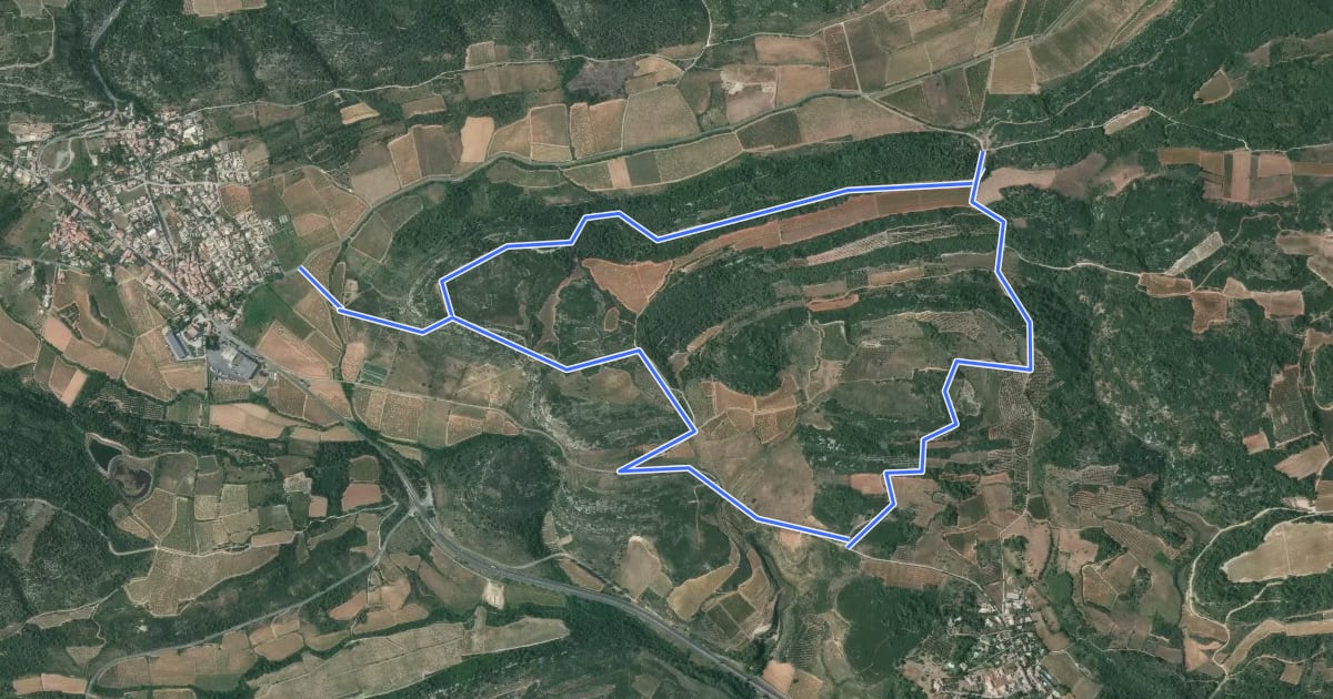 Маршрут Saint-Bauléry на спутниковом снимке