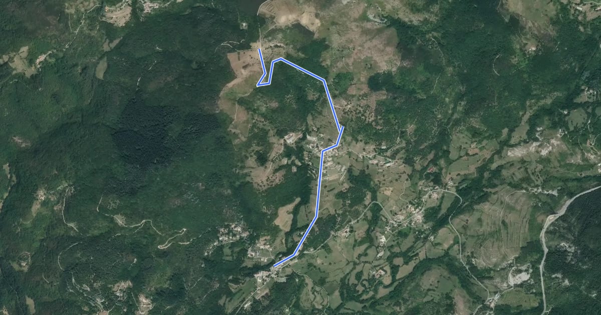 Маршрут Saint-Etienne Nord - Le Col d'Auzon на спутниковом снимке