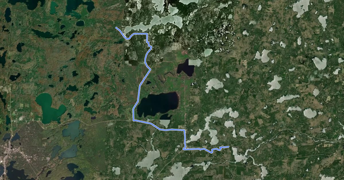 Маршрут Saint Germain Bike Path на спутниковом снимке