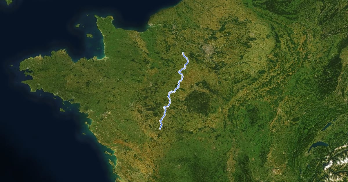 Маршрут Saint-Jacques à Vélo par la vallée d'Eure 2/4 на спутниковом снимке
