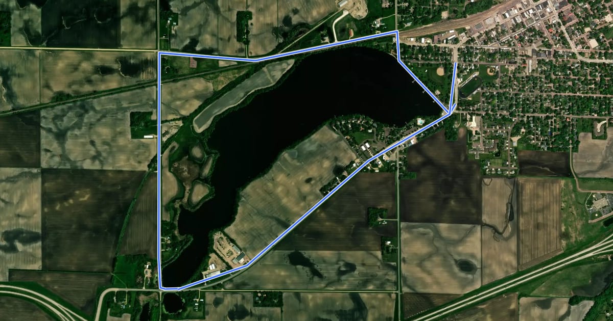 Маршрут Saint James Lake Trail на спутниковом снимке
