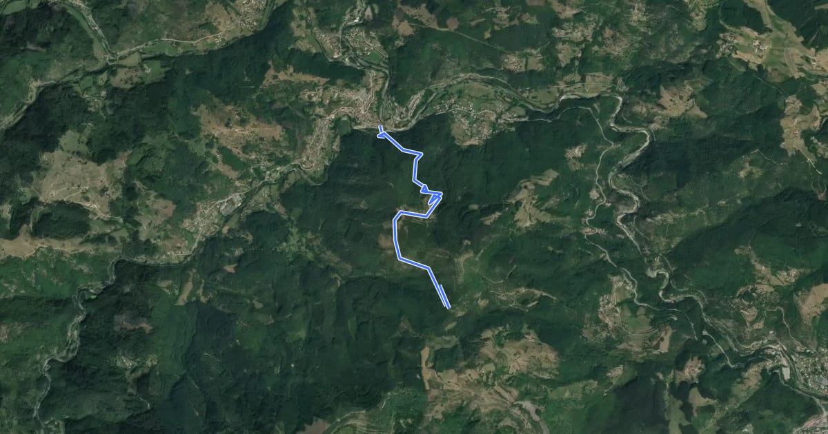 Маршрут Saint-Martin-de-Valamas Le Pont - Le Col на спутниковом снимке