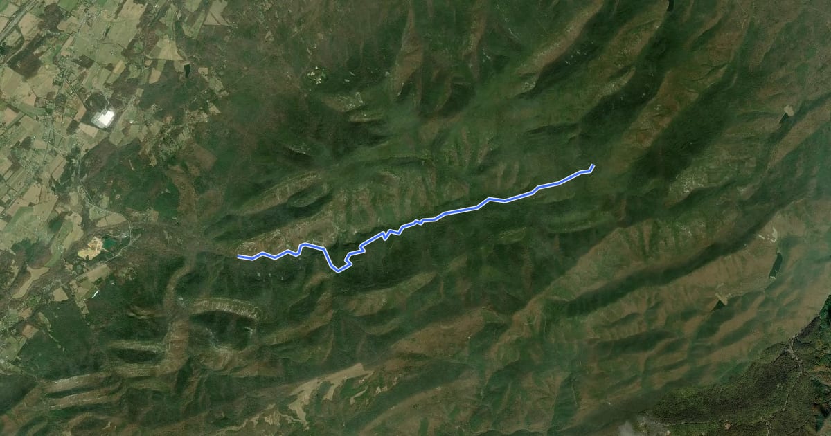 Маршрут Saint Mary's Trail на спутниковом снимке