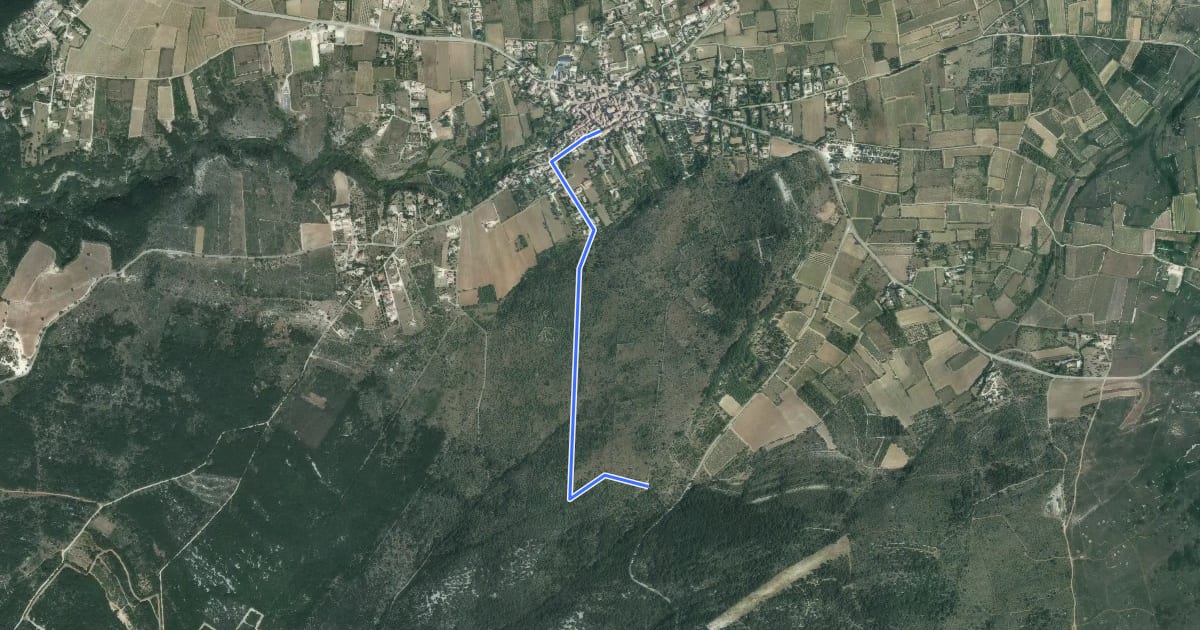Маршрут Saint-Remèze - Le Deves на спутниковом снимке