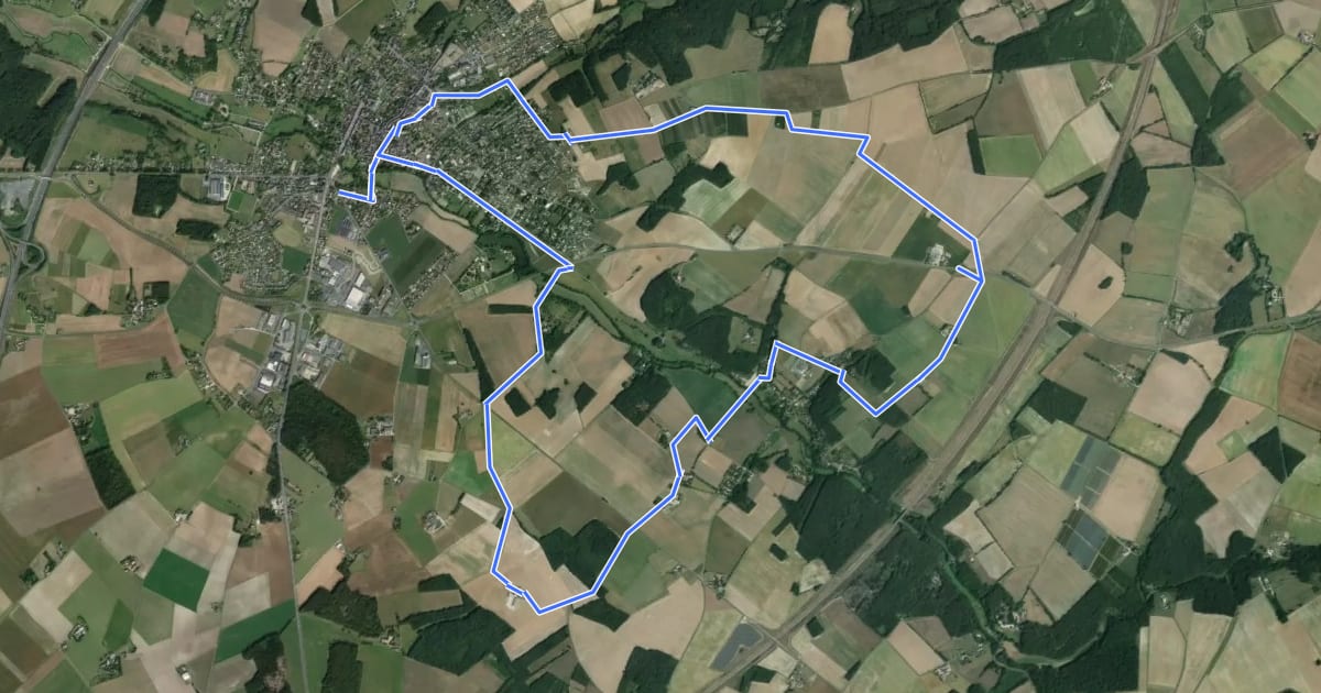 Маршрут Sainte-Maure-de-Touraine Circuit 1 на спутниковом снимке