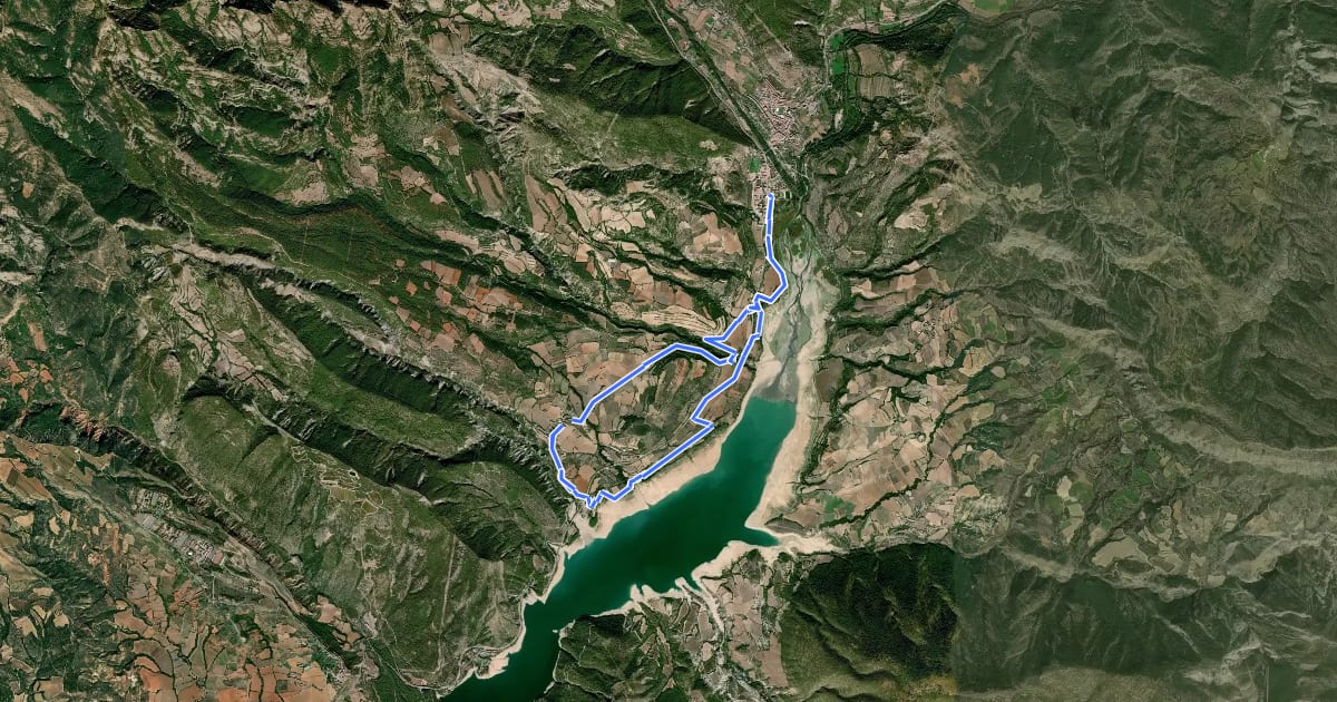 Маршрут Salàs de Pallars на спутниковом снимке