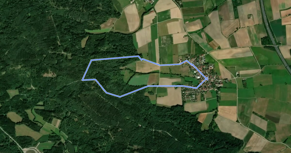 Маршрут Salamanderweg Schnelldorf на спутниковом снимке