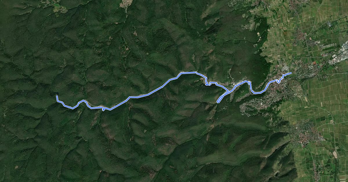 Маршрут Salinenwanderweg на спутниковом снимке