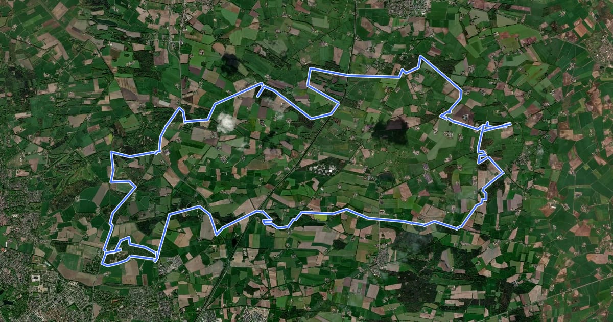 Маршрут Sallandroute на спутниковом снимке