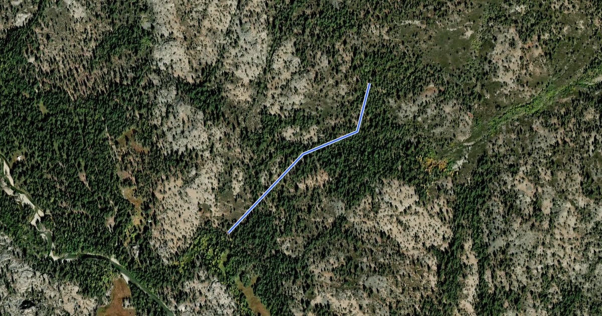Маршрут Sallie Keyes Cutoff Trail на спутниковом снимке