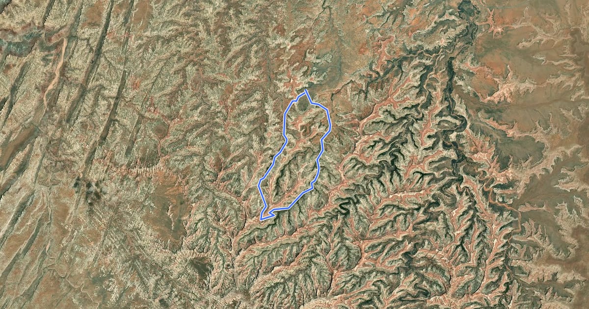 Маршрут Salt Flat Loop на спутниковом снимке