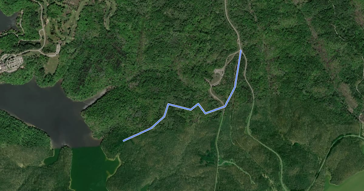 Маршрут Salt Fork - Green Bridle на спутниковом снимке