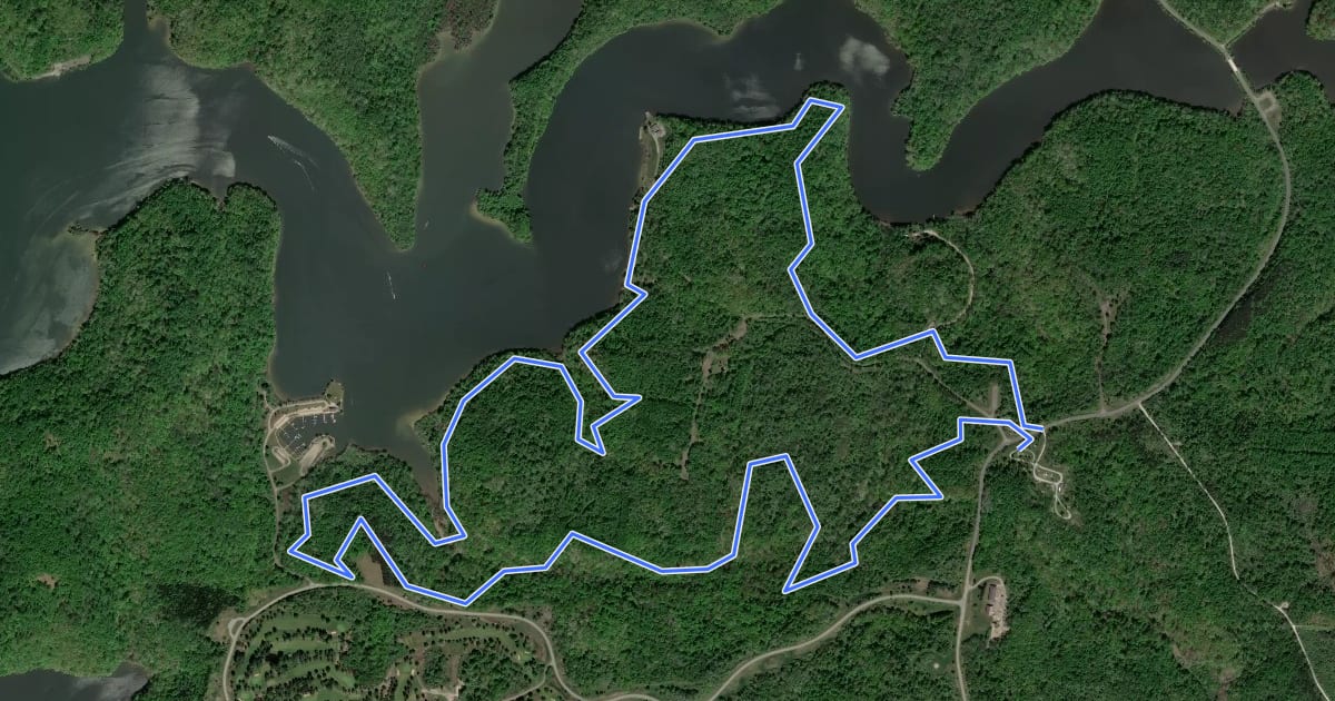 Маршрут Salt Fork - White Loop A на спутниковом снимке