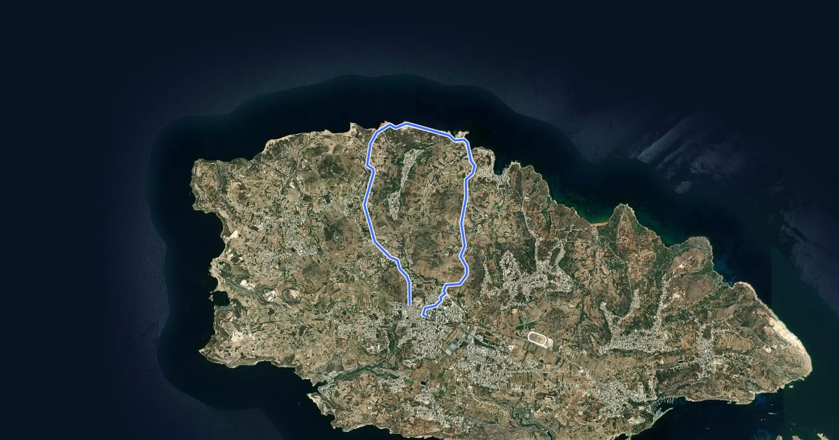 Маршрут Salt Pans Walk на спутниковом снимке
